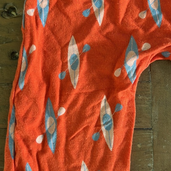 Kickee pants orange canoe bamboo back flap romper - Picture 2 of 4